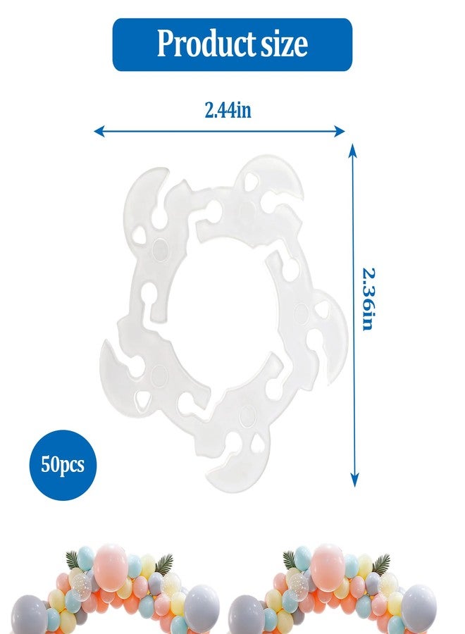 Bolsdoic 50PCS Balloon Arch Clips，Plastic Balloon Clips for Balloon Arch and Column Stand，Reusable Balloon Connectors for Stunning Party Decorations, Weddings, Birthdays - Image 2